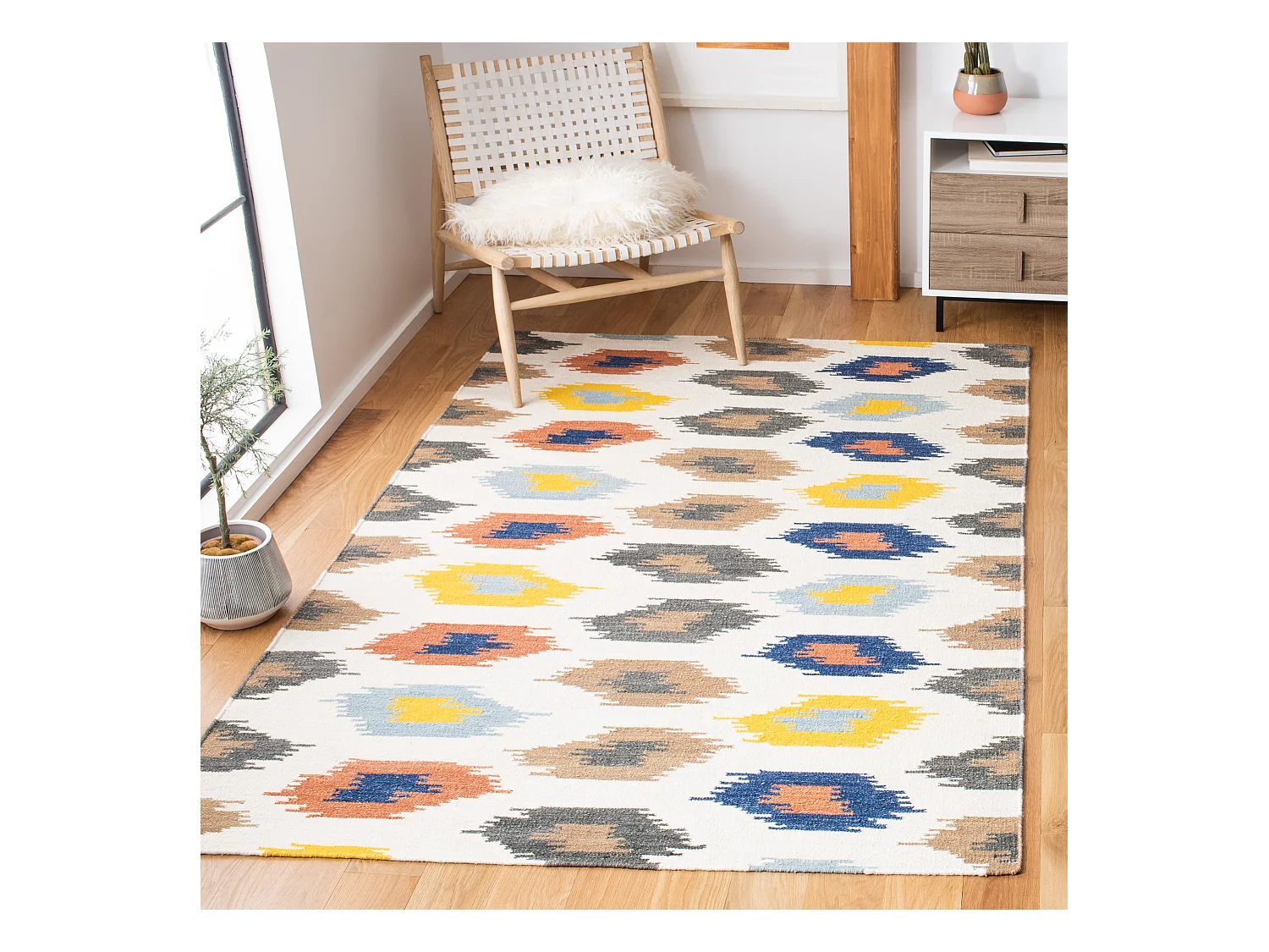 Tapis Neutre/Multicolore 152 X 244 cm - Allegra