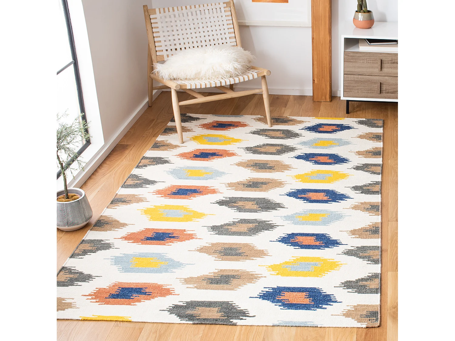 Tapis Neutre/Multicolore 152 X 244 cm - Allegra