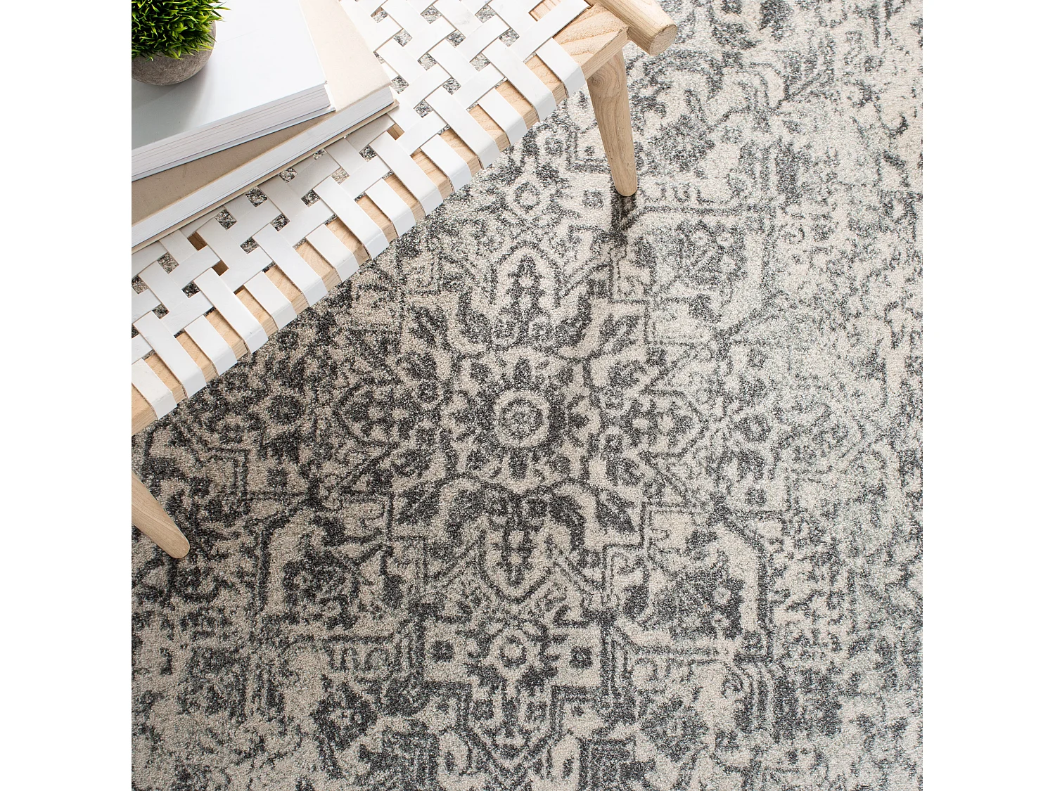 Tapis Ivoire/Gris 201 X 201 cm - Aria