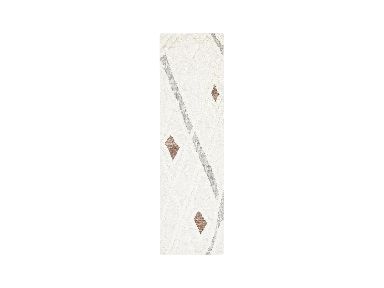 Tapis Ivoire/Marron 69 X 122 cm - Cyra