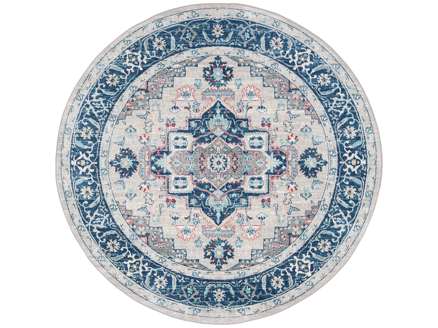 Tapis Gris/Bleu 201 X 201 cm - Saoirse