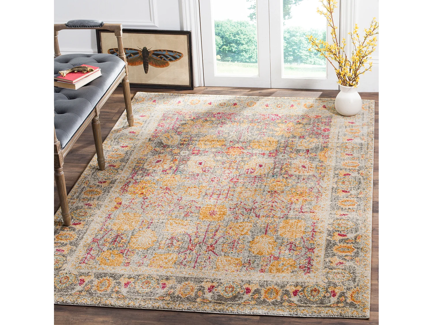 Tapis Gris/Multicolore 122 X 183 cm - Gladys
