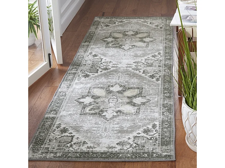 Tapis Vert Foncé/Beige 76 X 244 cm - Fawn