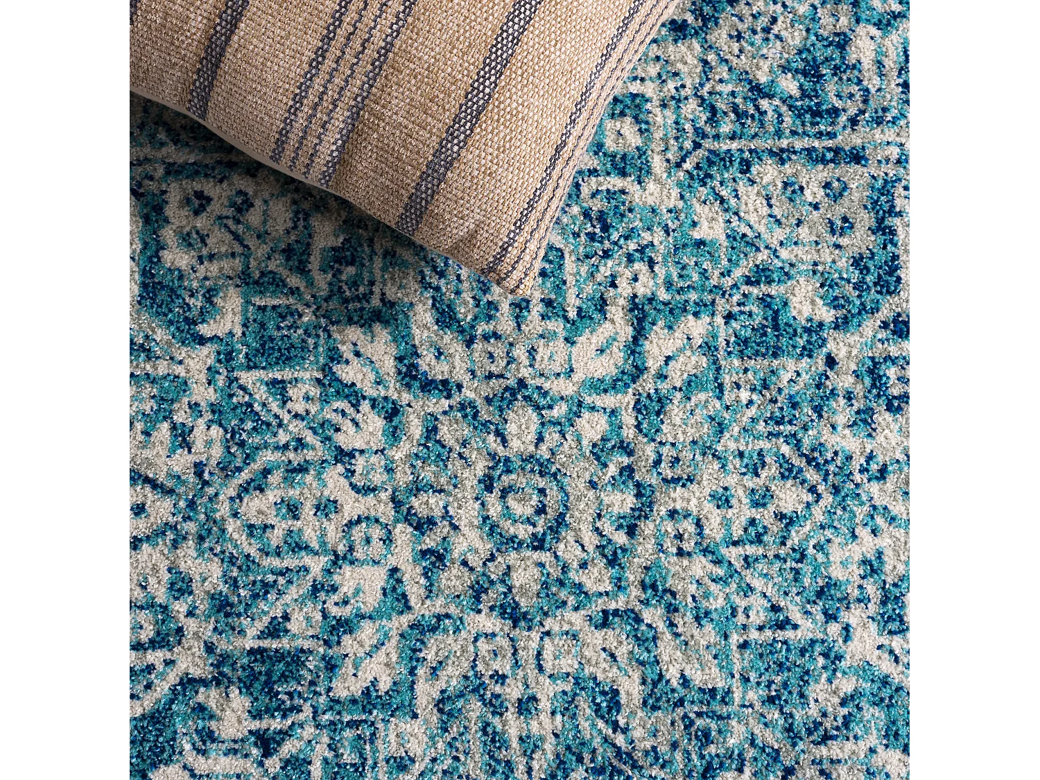 Tapis Bleu/Neutre 201 X 274 cm - Aria