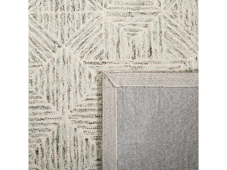 Tapis Ivoire/Bleu clair 183 X 183 cm - Delyth