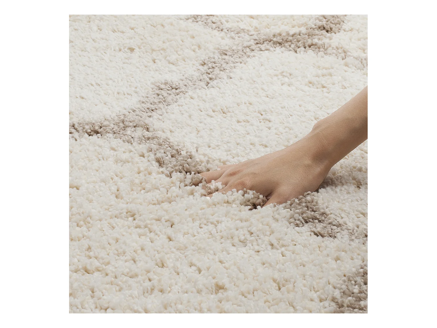 Tapis Neutre/Blanc 122 X 183 cm - Brooklyn