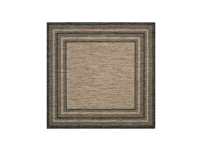 Tapis Naturel/Noir 160 X 160 cm - Anwen