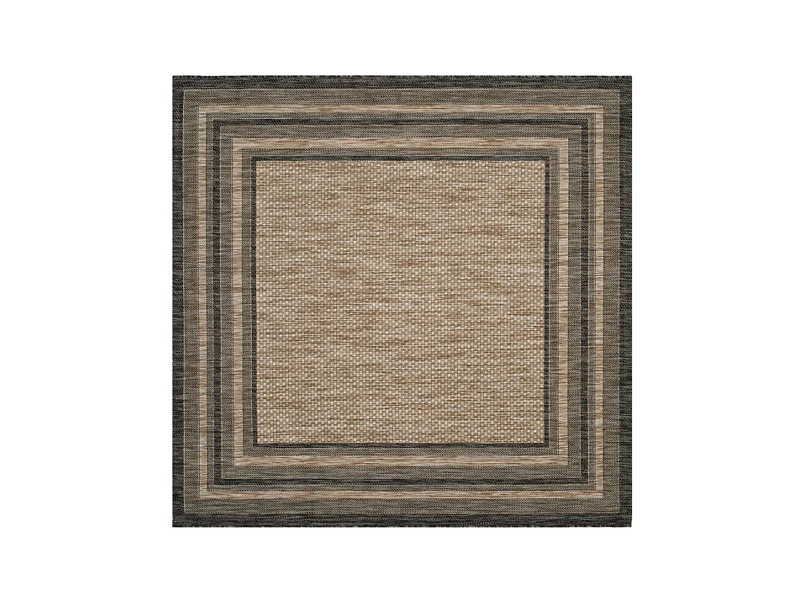 Tapis Naturel/Noir 160 X 160 cm - Anwen