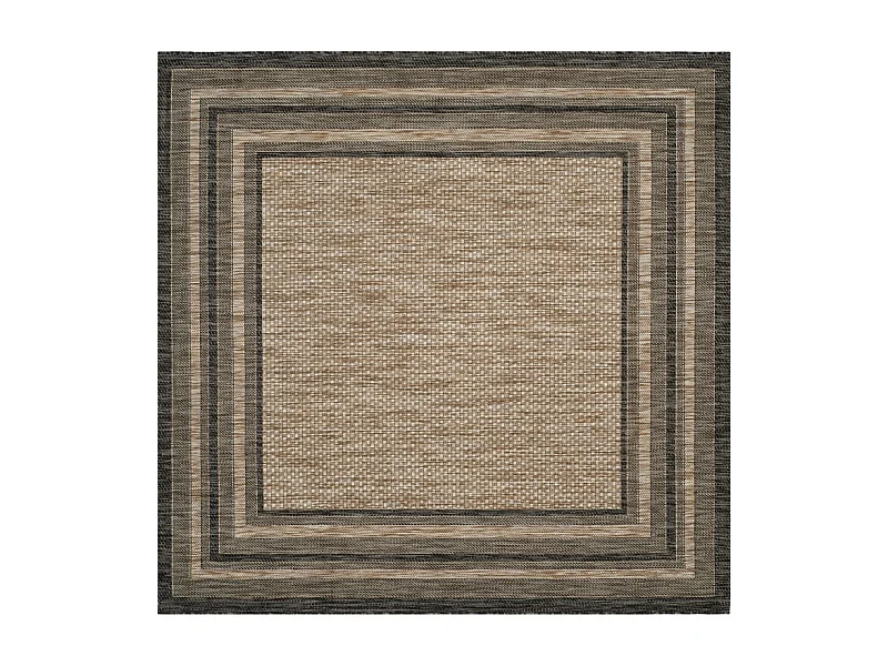 Tapis Naturel/Noir 160 X 160 cm - Anwen