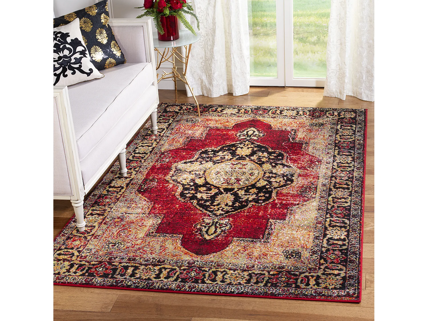 Tapis Rouge/Multicolore 201 X 274 cm - Michelle