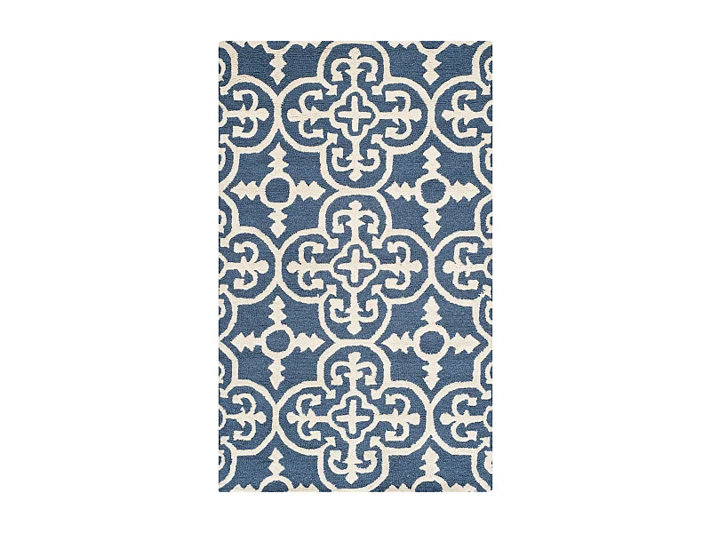 Tapis Bleu Marine/Neutre 122 X 183 cm - Meryll