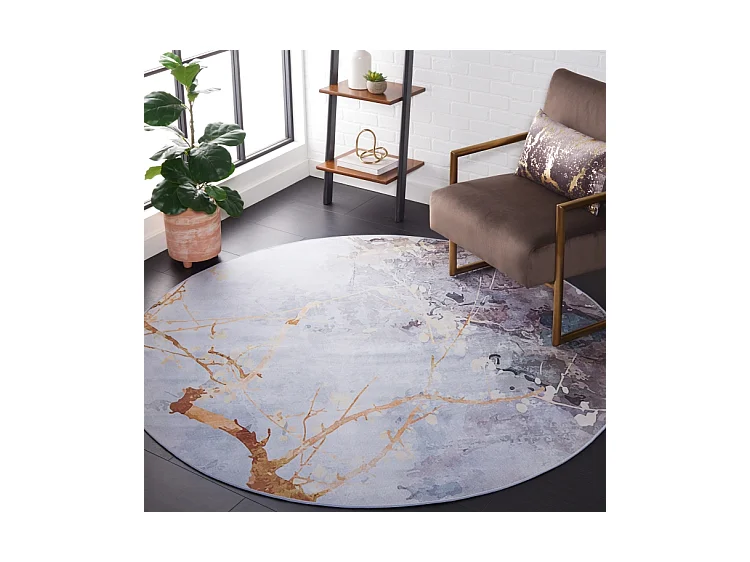 Tapis Gris/Beige 183 X 183 cm - Fianna