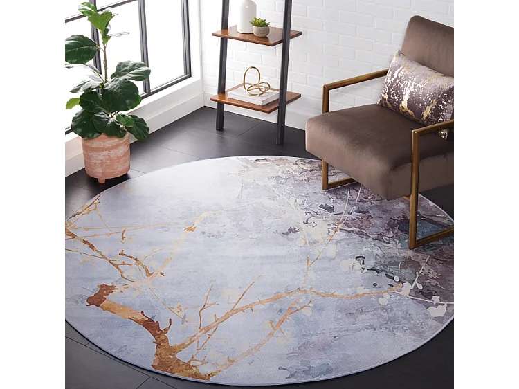 Tapis Gris/Beige 183 X 183 cm - Fianna