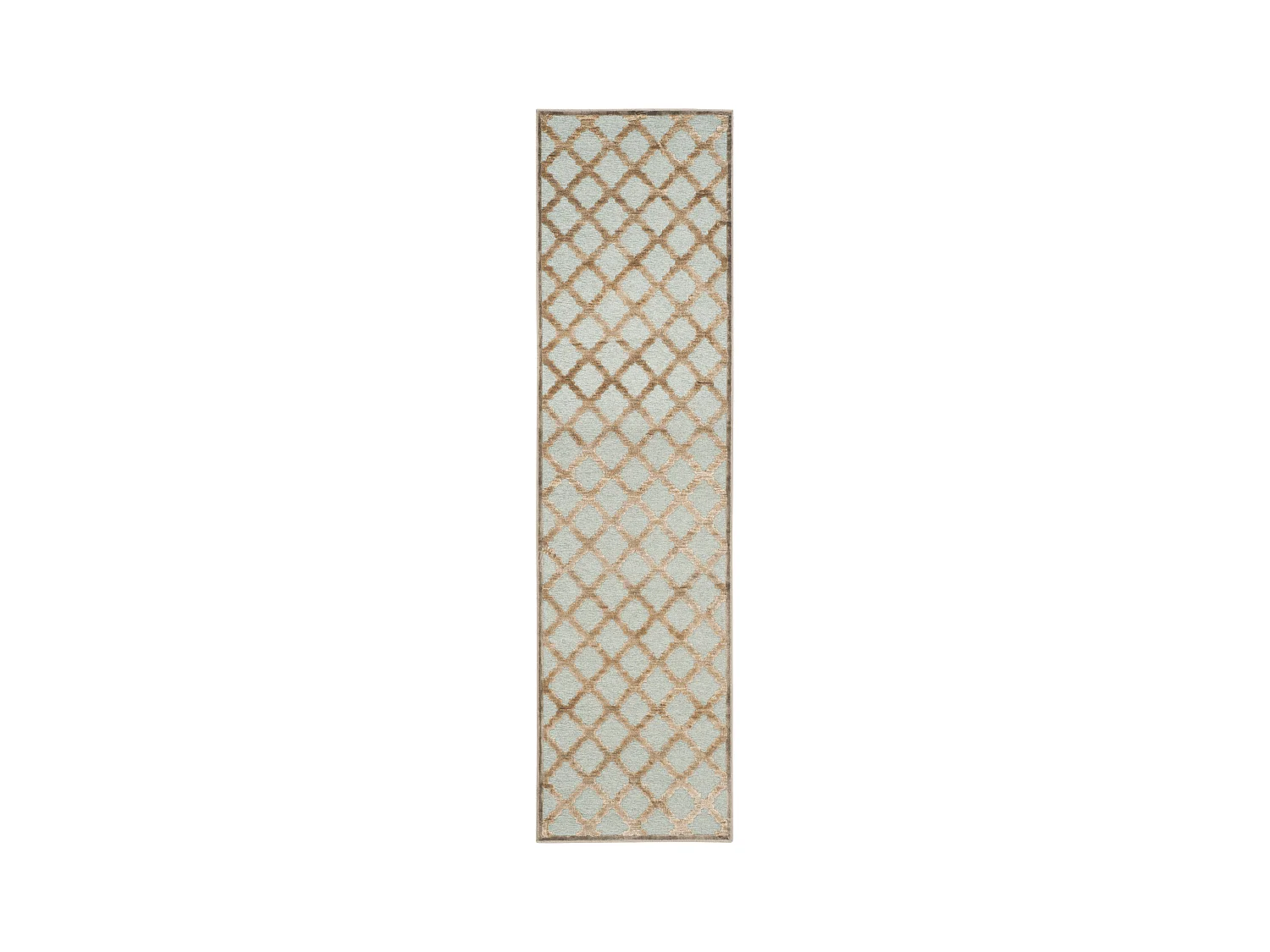 Tapis Marron/Neutre/Aqua 66 X 244 cm - Anguilla