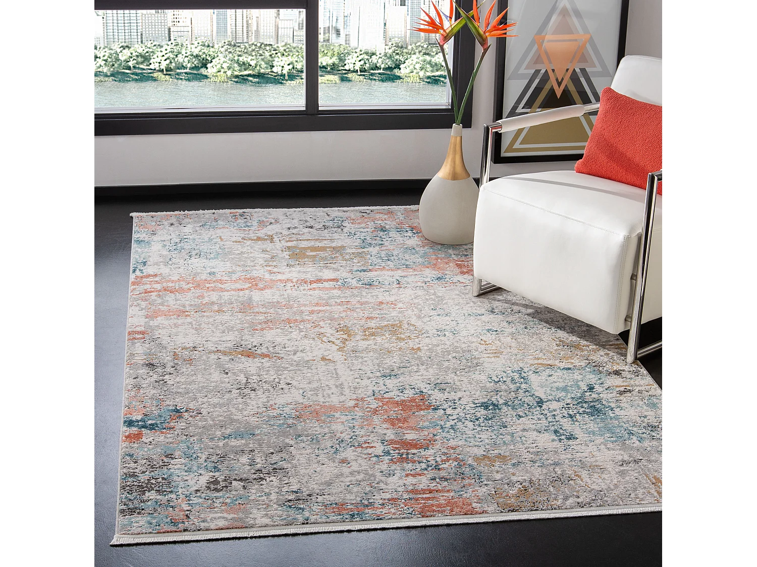 Tapis Gris/Rose 122 X 183 cm - Dakota