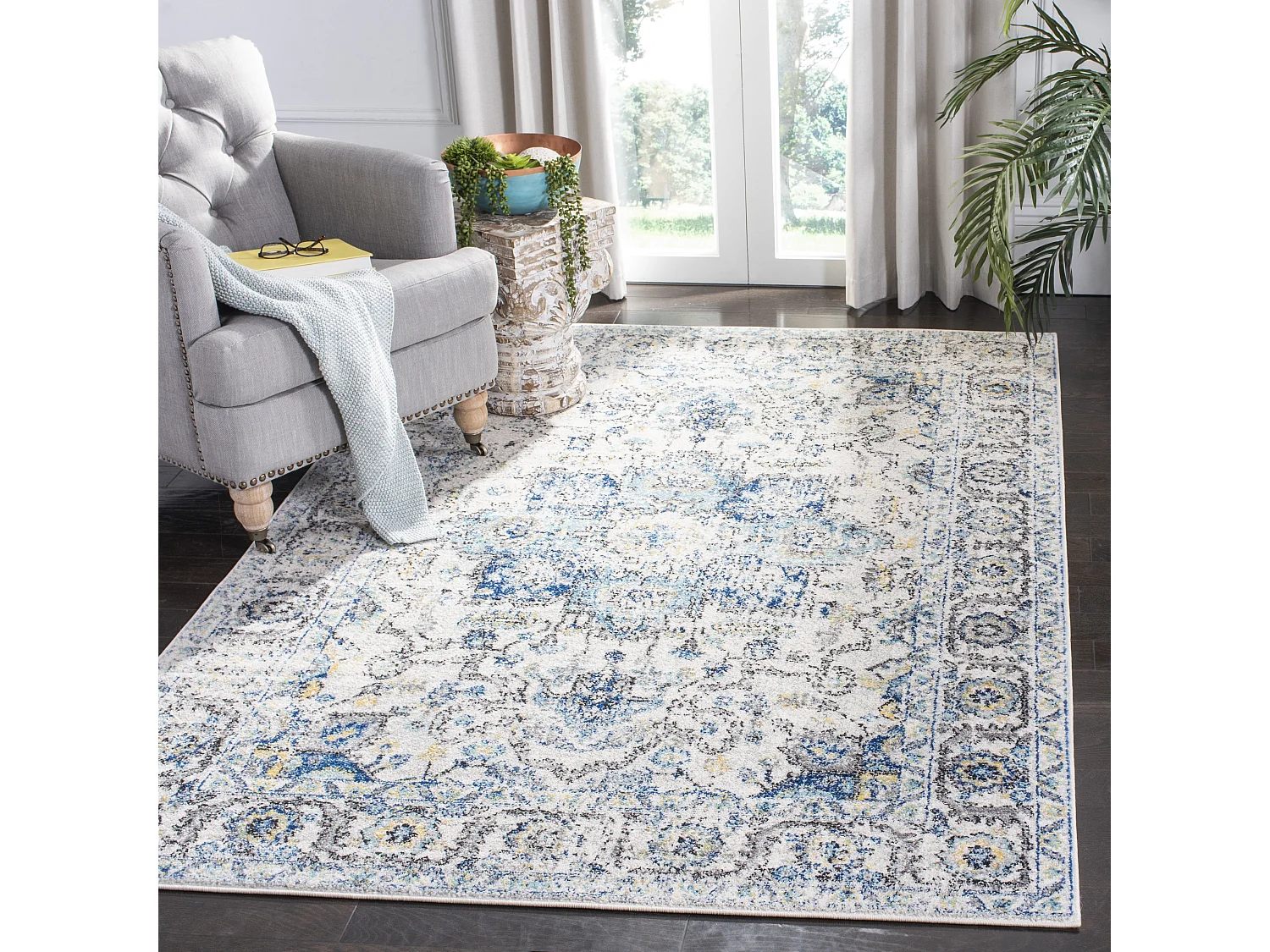 Tapis Bleu/Neutre 122 X 183 cm - Merryl