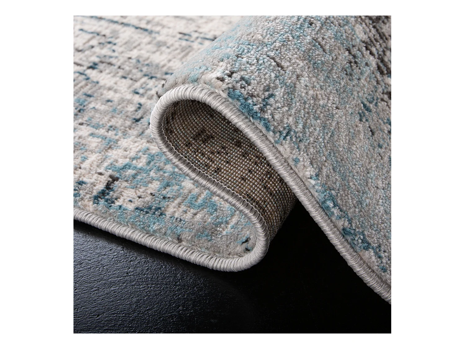 Tapis Gris/Bleu 91 X 152 cm - Daleyza