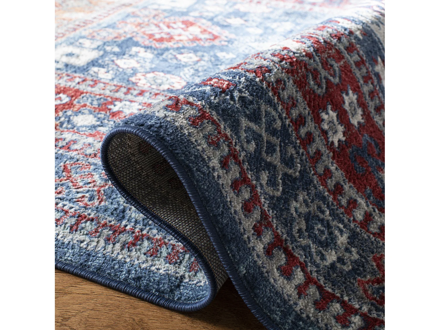 Tapis Rouge/Bleu 122 X 183 cm - Kathryn