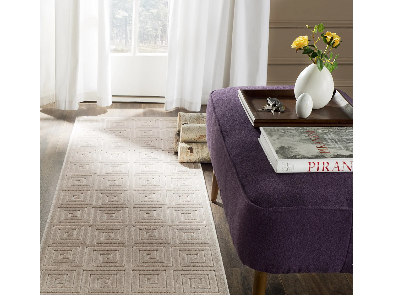 Tapis Neutre/Neutre 69 X 119 cm - Mavis