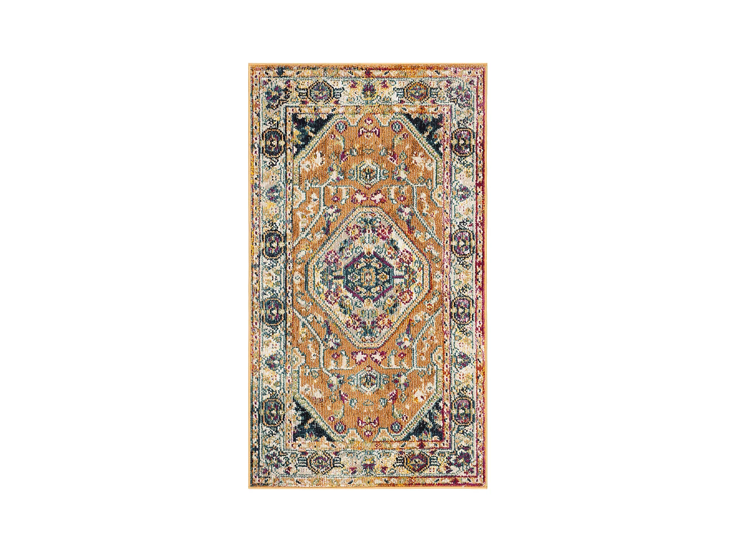 Tapis Orange/Multicolore 91 X 152 cm - Cerise