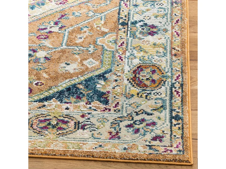 Tapis Orange/Multicolore 91 X 152 cm - Cerise