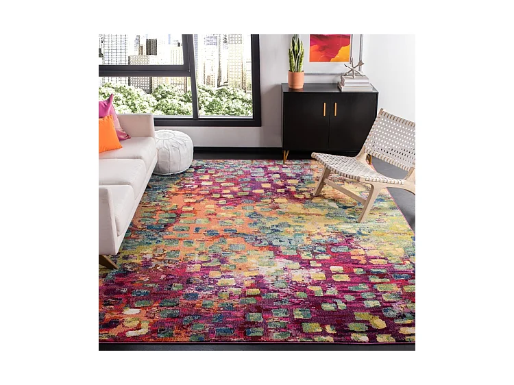 Tapis Fuchsia/Or 274 X 366 cm - Paisley