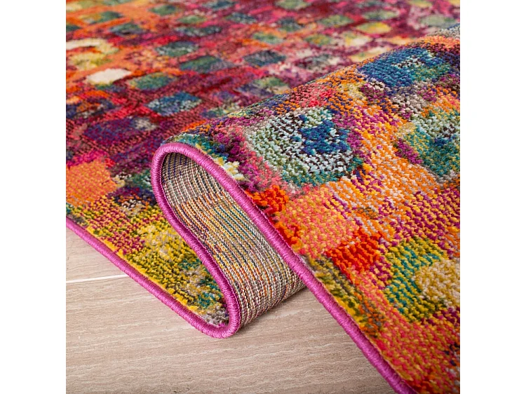 Tapis Fuchsia/Or 274 X 366 cm - Paisley