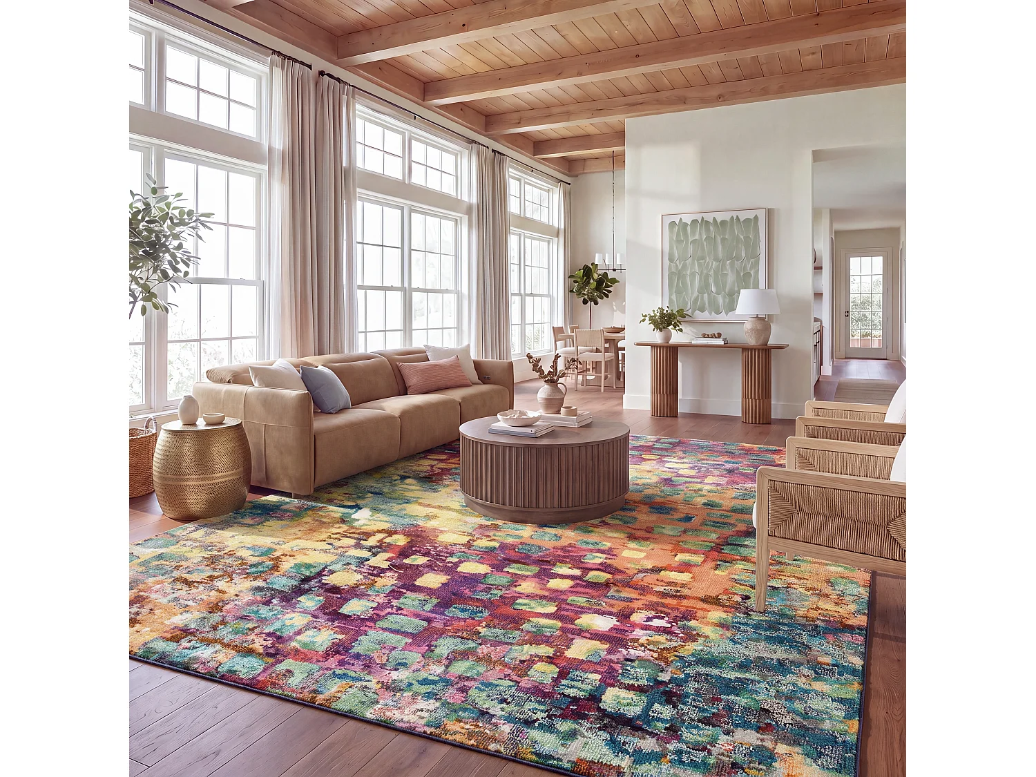 Tapis Fuchsia/Or 274 X 366 cm - Paisley