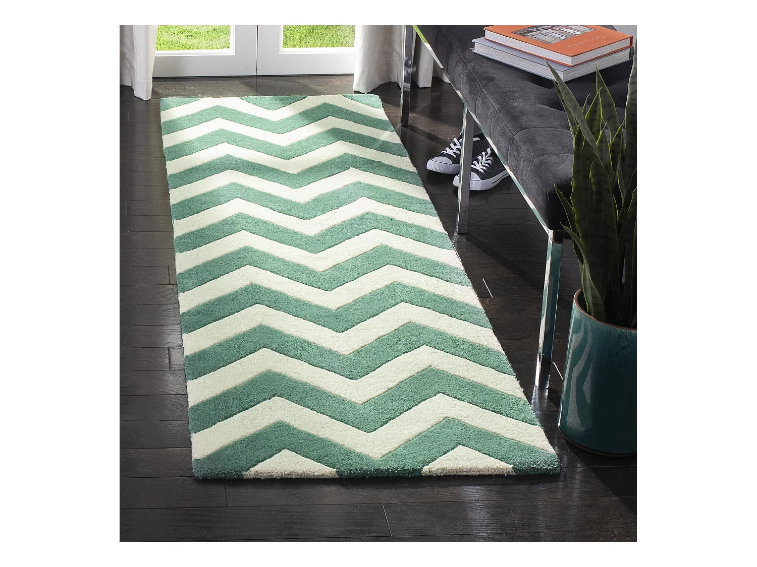 Tapis Bleu/Neutre 69 X 213 cm - Anneliese