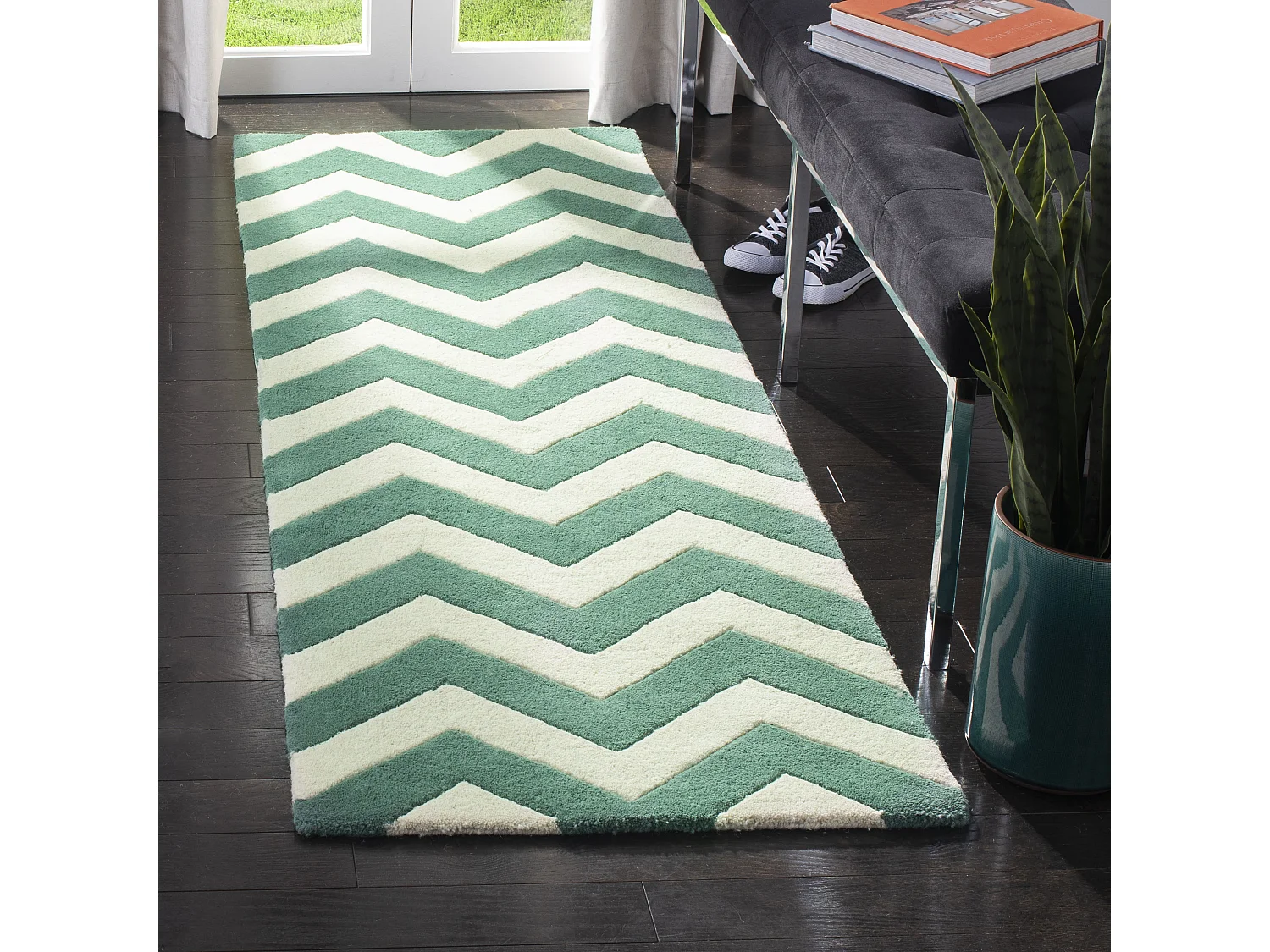 Tapis Bleu/Neutre 69 X 213 cm - Anneliese