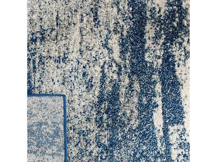Tapis Bleu Marine/Neutre 201 X 274 cm - Eva