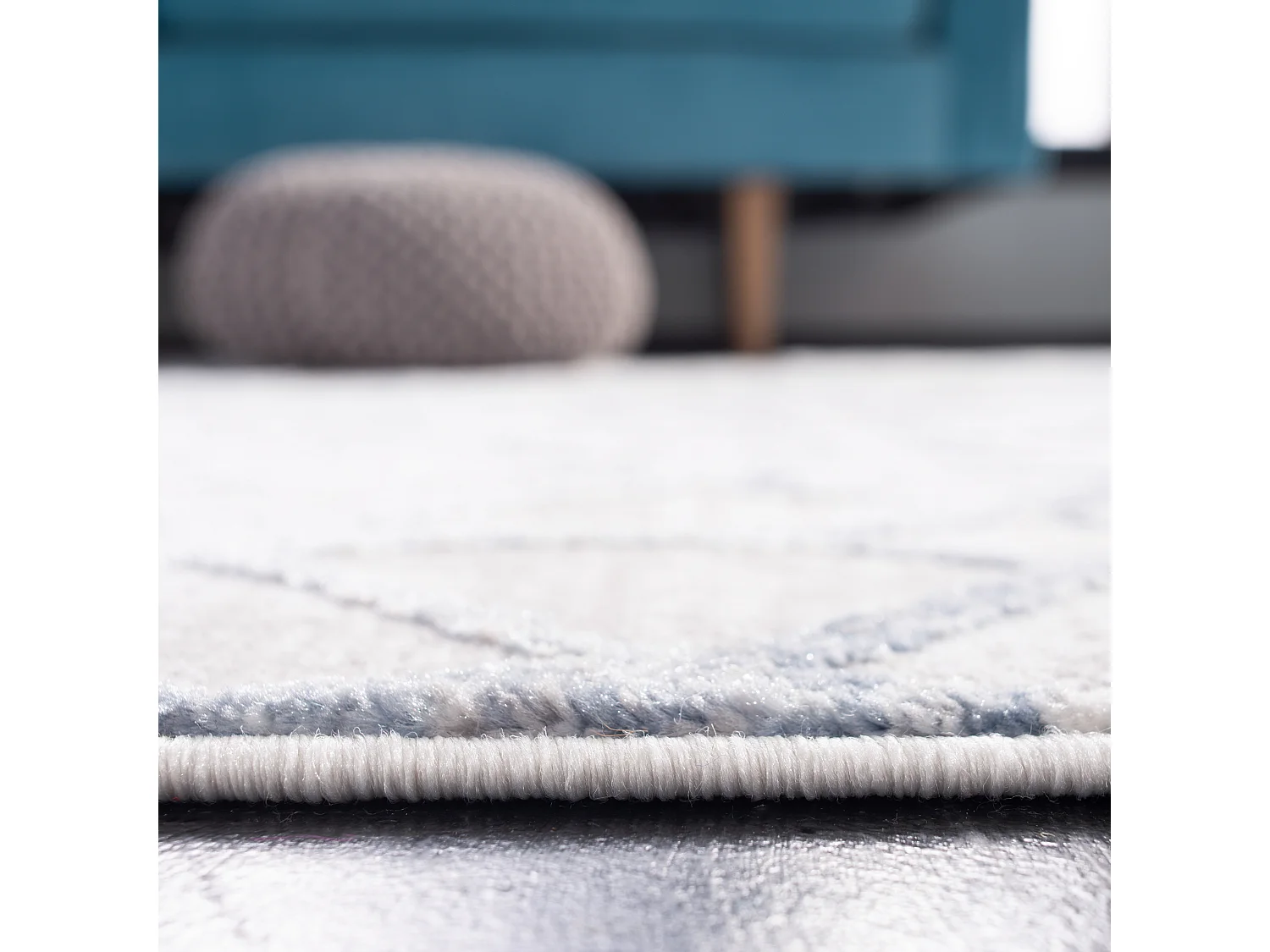 Tapis Gris/Bleu 66 X 183 cm - Elsie