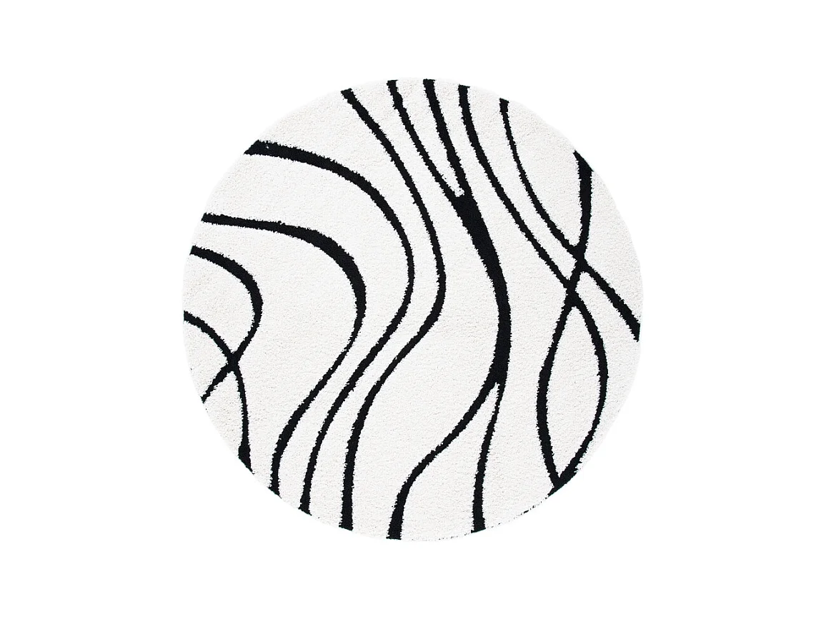 Tapis IVOIRE/NOIR 91 X 91 cm - Naples