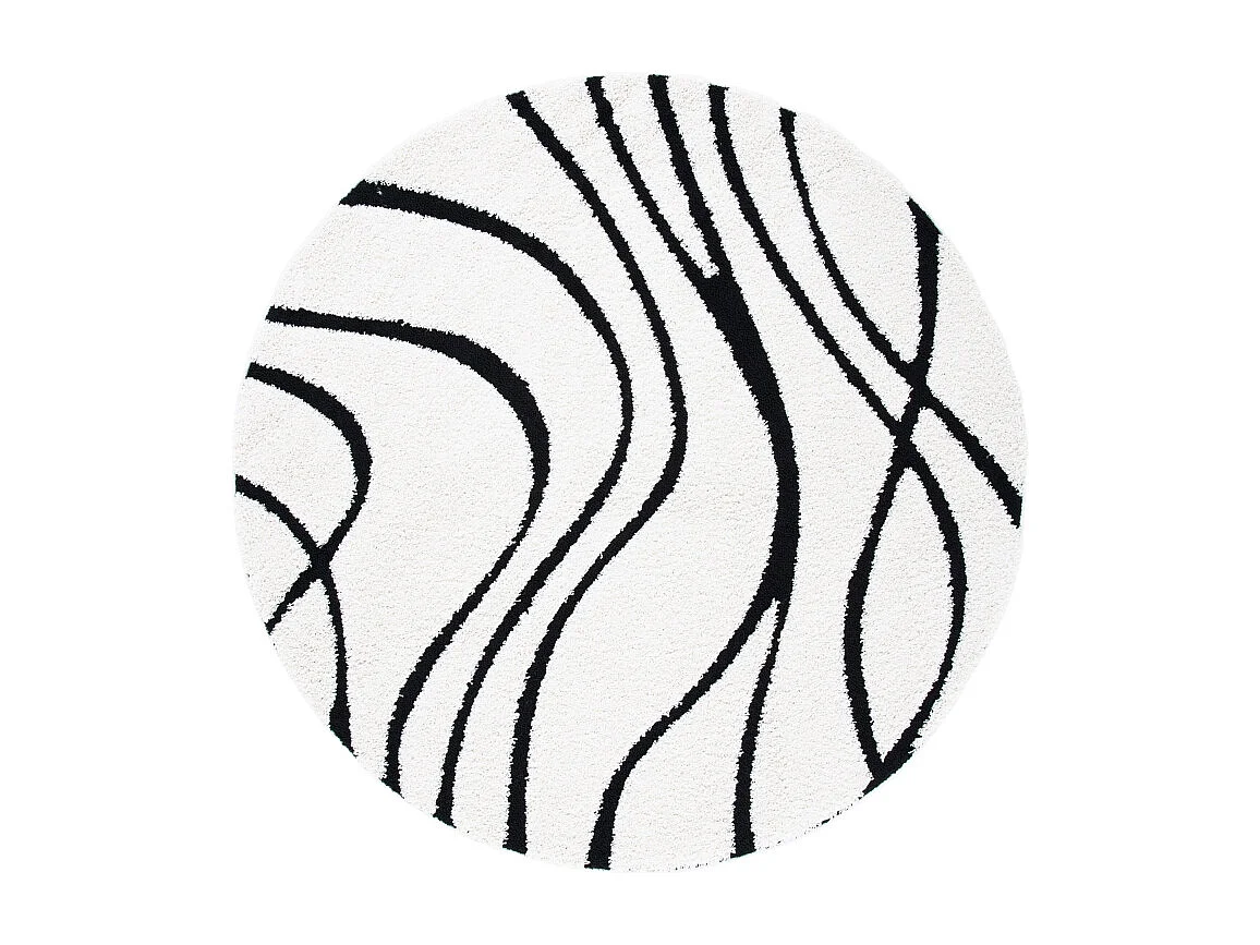 Tapis IVOIRE/NOIR 91 X 91 cm - Naples