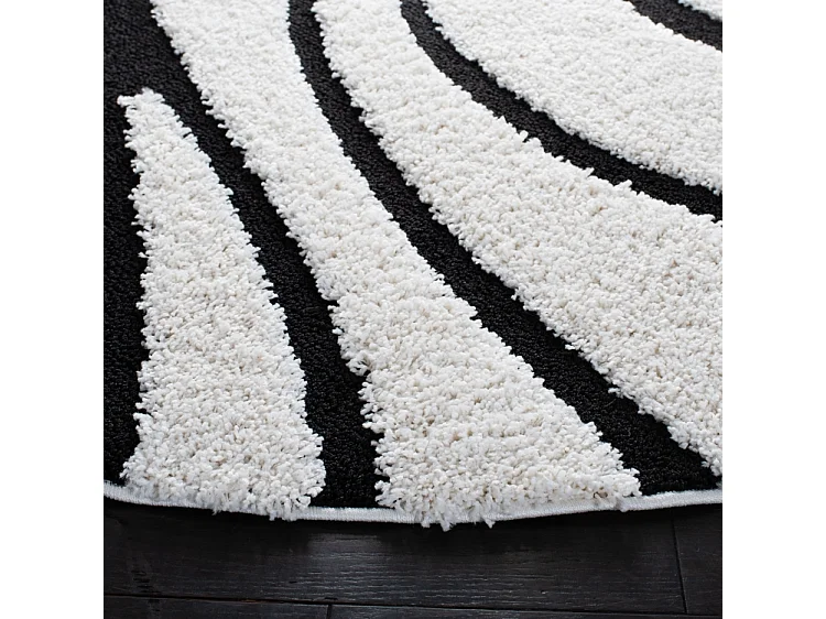 Tapis IVOIRE/NOIR 91 X 91 cm - Naples