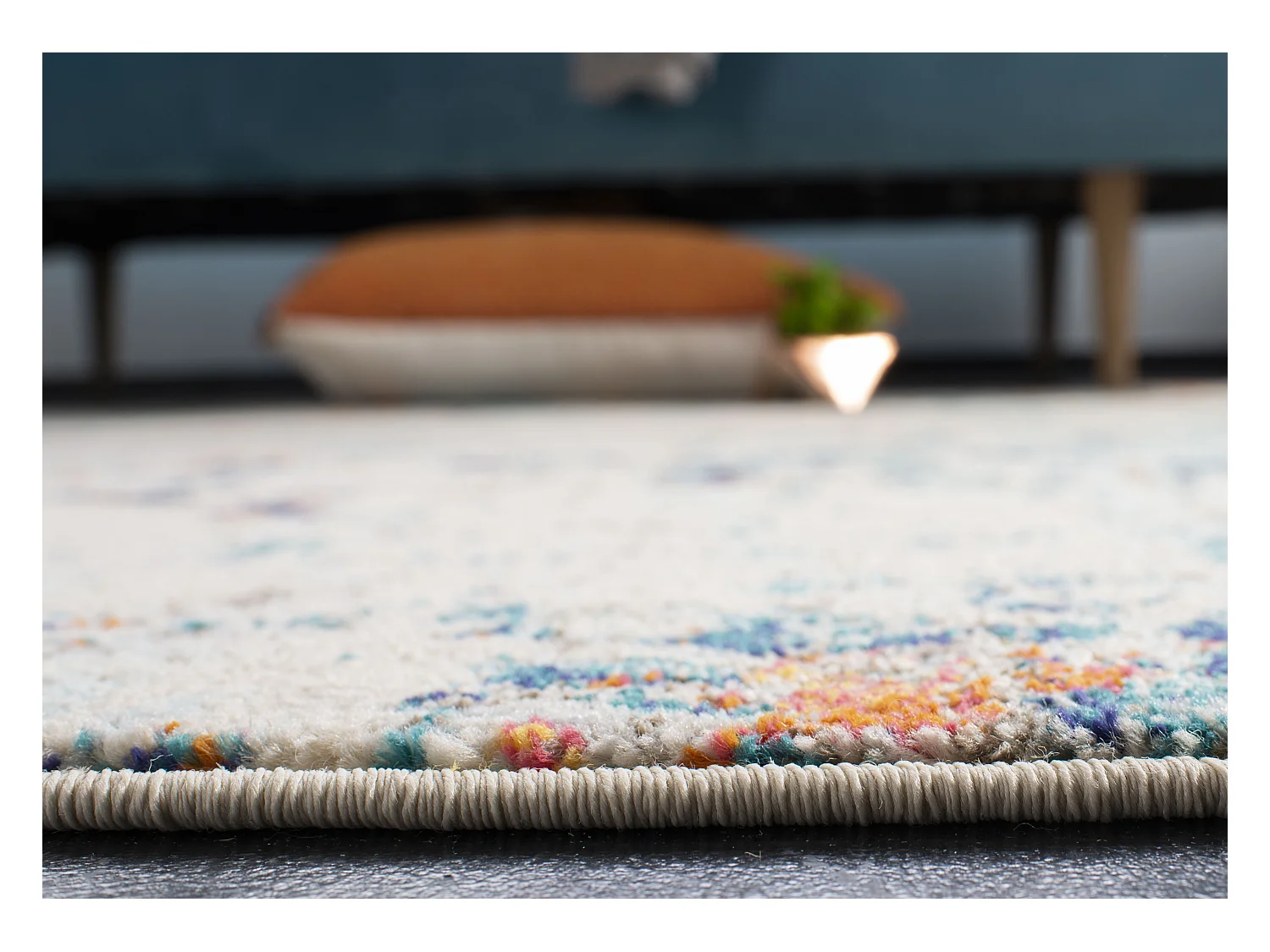 Tapis Neutre/Orange 61 X 244 cm - Mansie