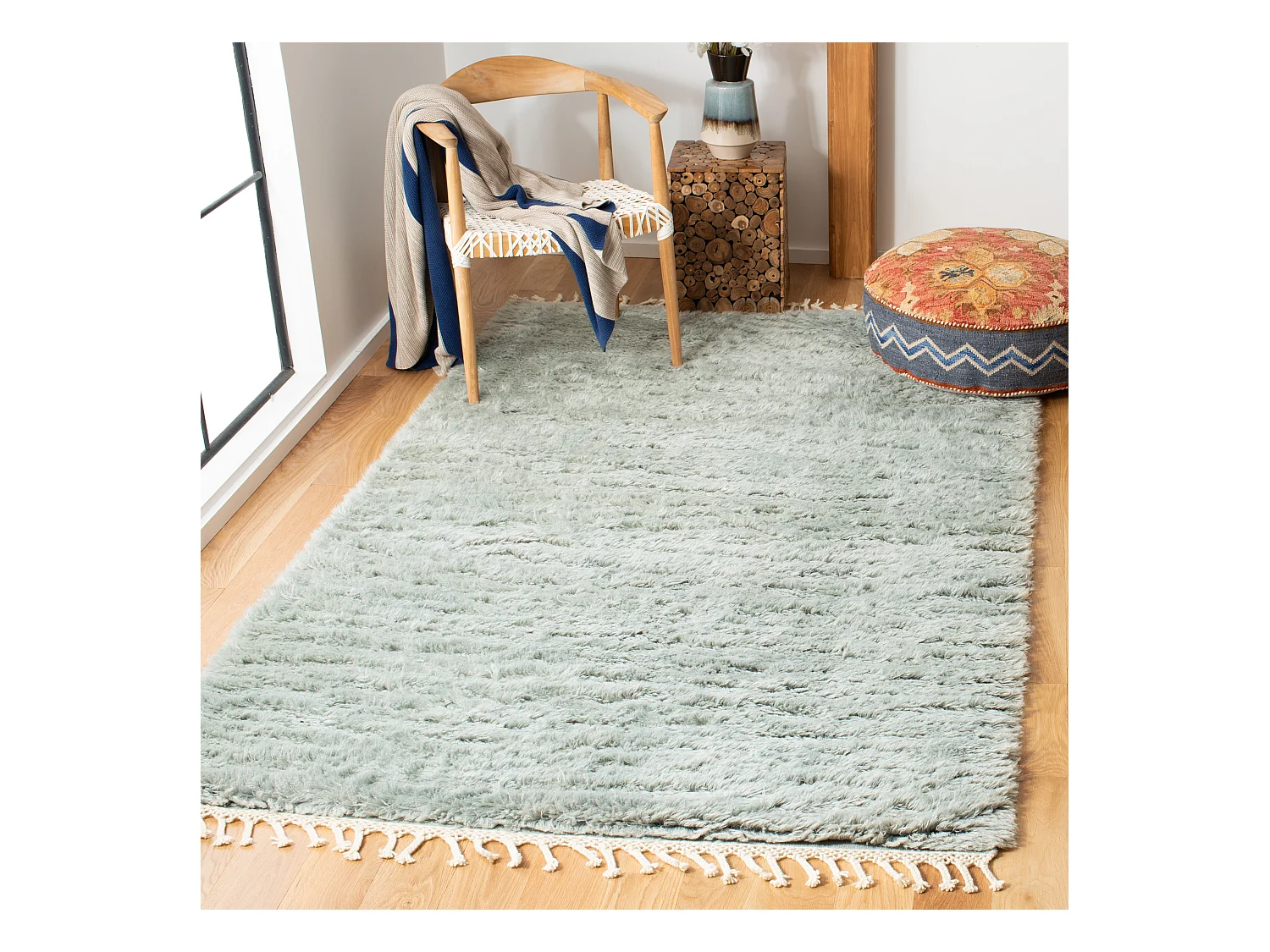 Tapis Bleu Gris 122 X 183 cm - Curtiz