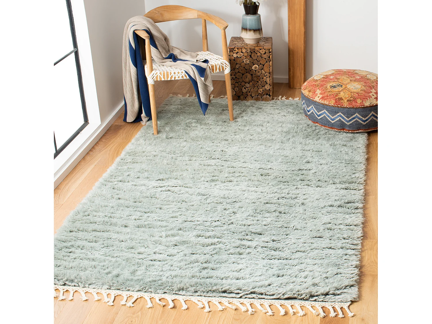 Tapis Bleu Gris 122 X 183 cm - Curtiz