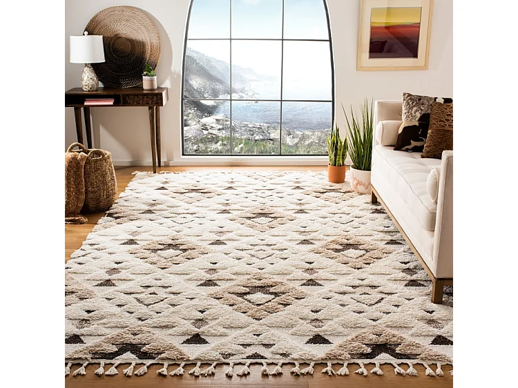 Tapis Ivoire/Marron 274 X 366 cm - Bianca