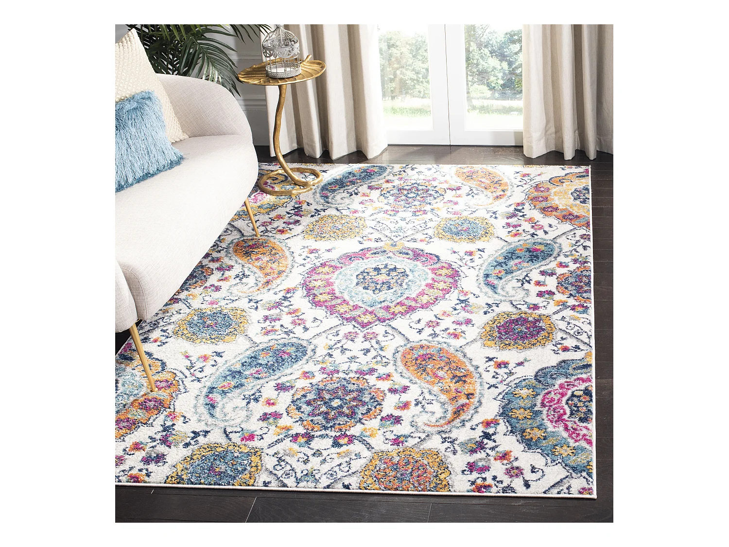 Tapis Neutre/Multicolore 122 X 183 cm - Mischa