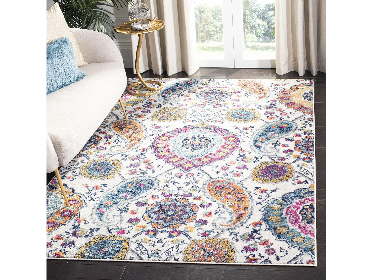 Tapis Neutre/Multicolore 122 X 183 cm - Mischa