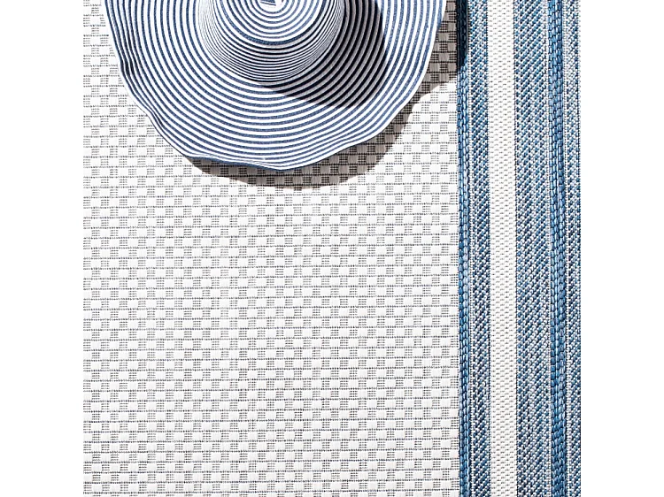 Tapis Ivoire/Marine 122 X 170 cm - Aeliana
