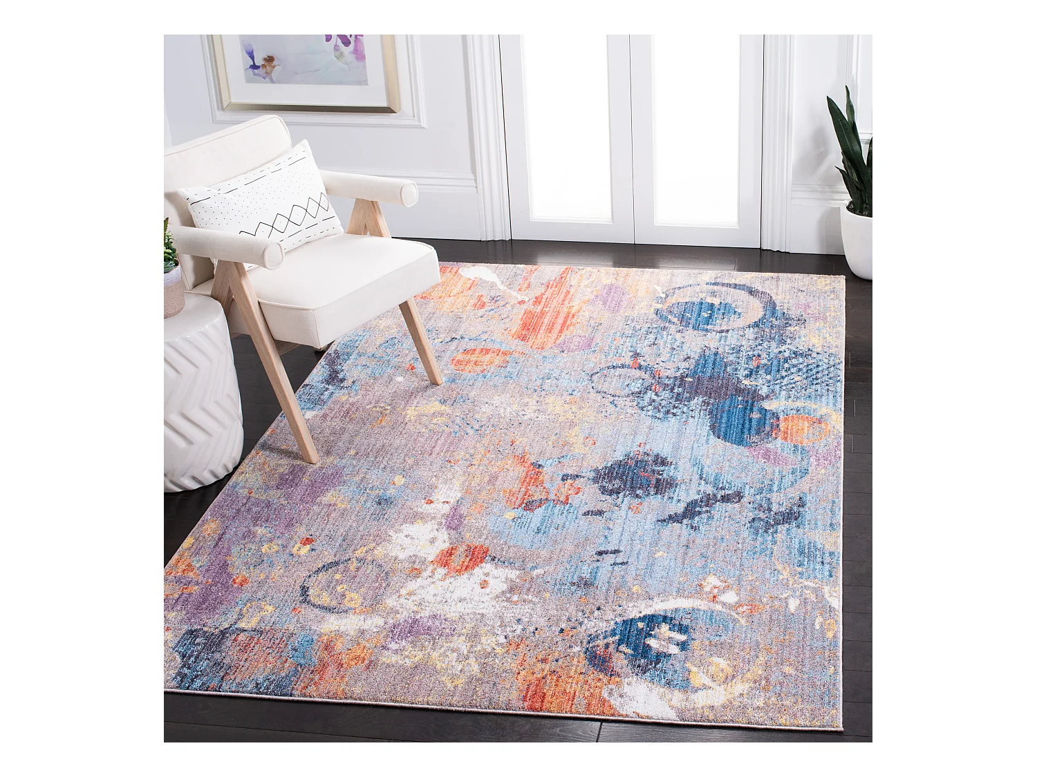 Tapis Gris/Bleu 122 X 183 cm - Nalla