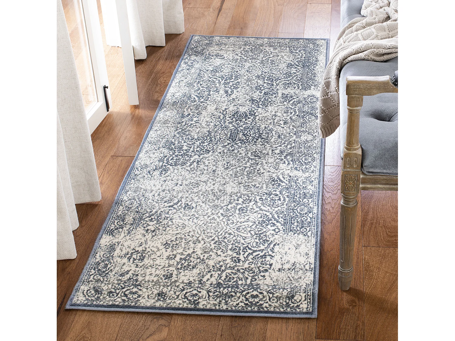 Tapis Bleu/Neutre 66 X 183 cm - Remy