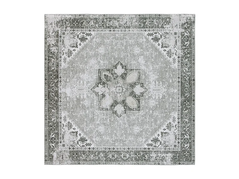 Tapis Vert Foncé/Beige 122 X 122 cm - Fawn