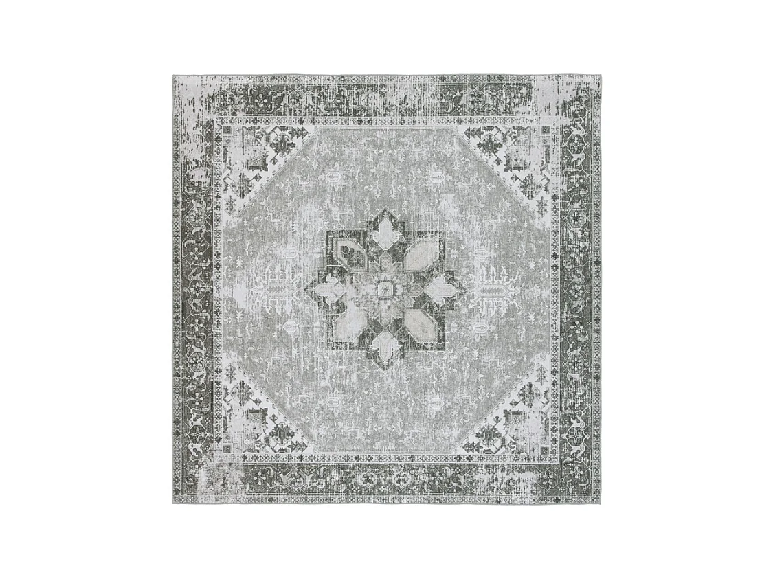 Tapis Vert Foncé/Beige 122 X 122 cm - Fawn