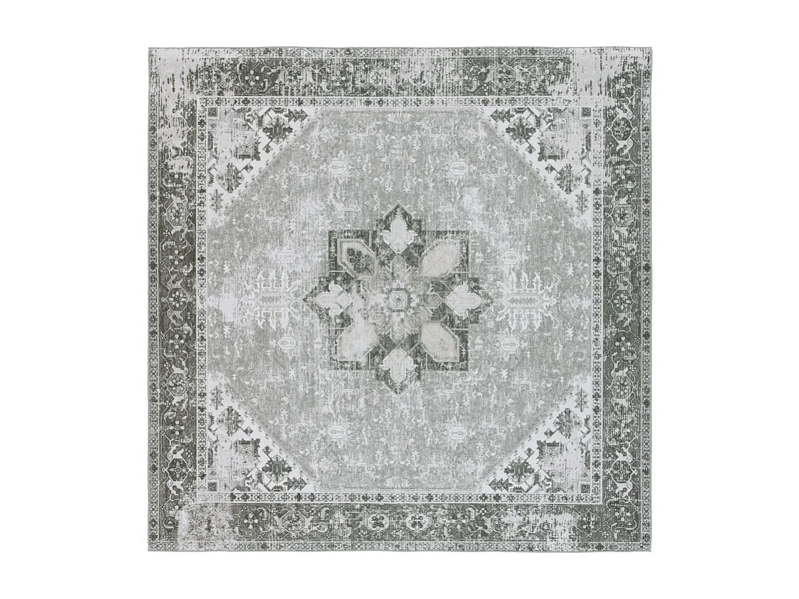 Tapis Vert Foncé/Beige 122 X 122 cm - Fawn