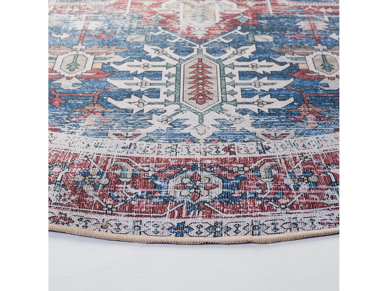 Tapis Bleu Marine/Rouge 183 X 183 cm - Arianne