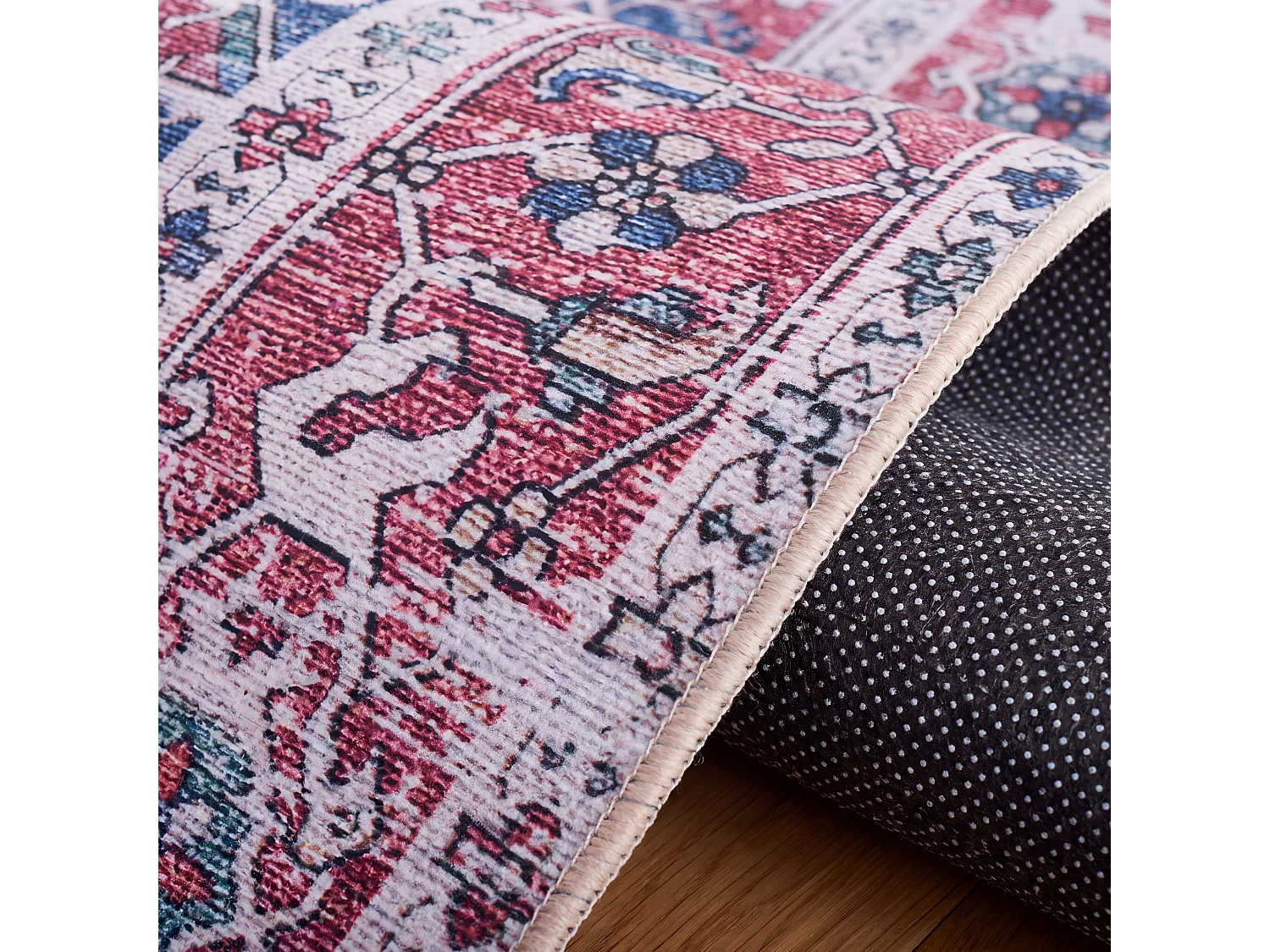 Tapis Bleu Marine/Rouge 183 X 183 cm - Arianne