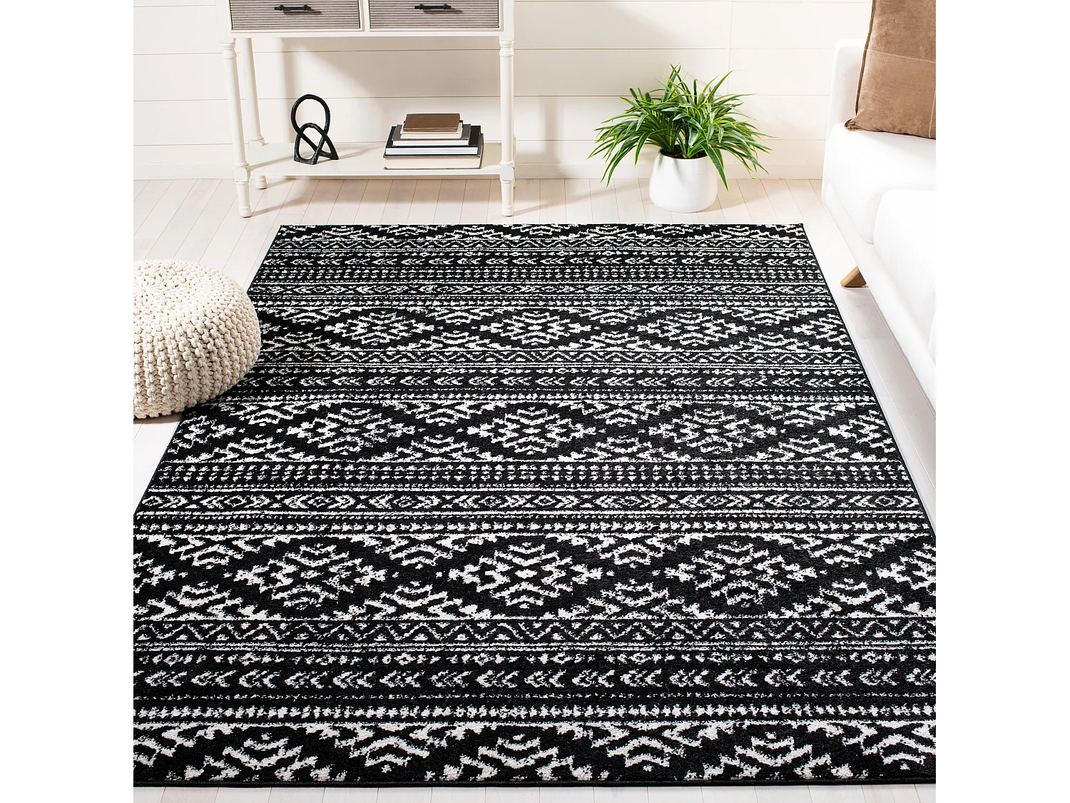 Tapis Noir/Neutre 122 X 183 cm - Hope